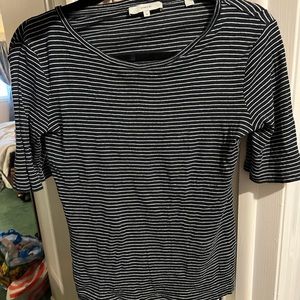 Vince t shirt - navy w white stripes. EUC. Size M